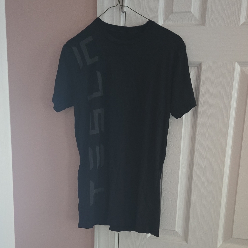 Tesla Men's Black Graphic Tee